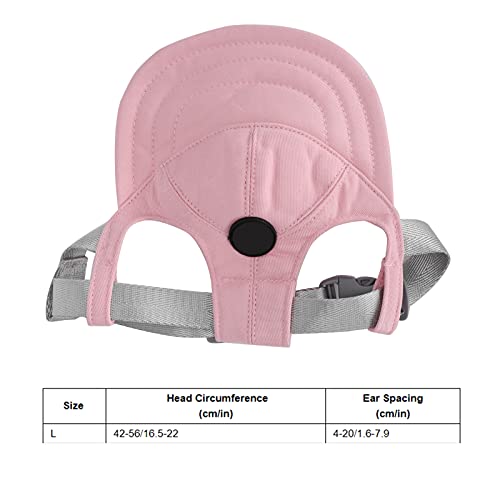 HEEPDD Gorra de béisbol para Mascotas, Gorra Deportiva Rosa para Perros, Gorra con Visera, Sombrero de Viaje de Verano Ajustable con Orificios para Las Orejas para Cachorros, Accesorios(Rosa L)