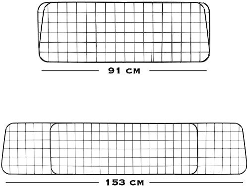 Heldenwerk Rejilla perro coche maletero universal - Separador de coche para perros al transporte de perros - Reja coche perro, Barrera coche perros