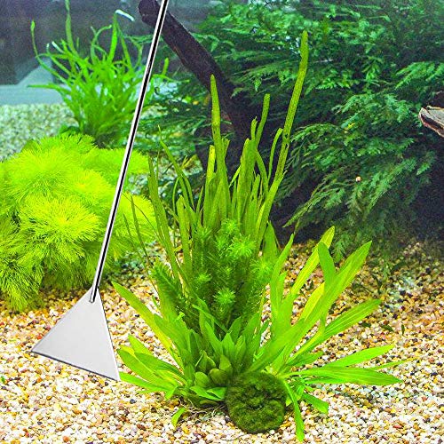 Hexint 3 en 1 Acuario Aquascaping Kit Acero Inoxidable Acuario Peces Tanque Acuático Planta Herramientas Pinzas Tijeras Espátula Set