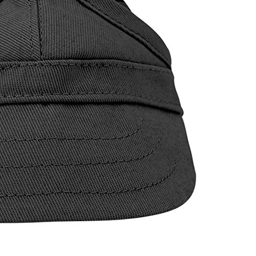 Hffheer Gorra de béisbol para Perros Mascota Ajustable Gorra Deportiva Gorra para Exteriores Gorra de béisbol con protección Solar Diseño de Visera Gorra Deportiva para Perros con Agujeros (S Negro)