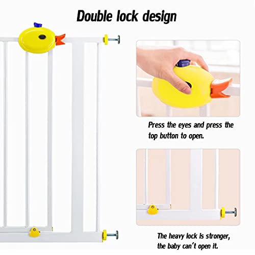 HGTRH Barrera Seguridad NiñOs Escalera Extensible, Seguridad Infantil Puertas De Sin Taladrar, Rejilla para Escaleras Ampliable Puertas De Seguridad Casa, para Perros Bebé Barrera Puertas 95-104cm