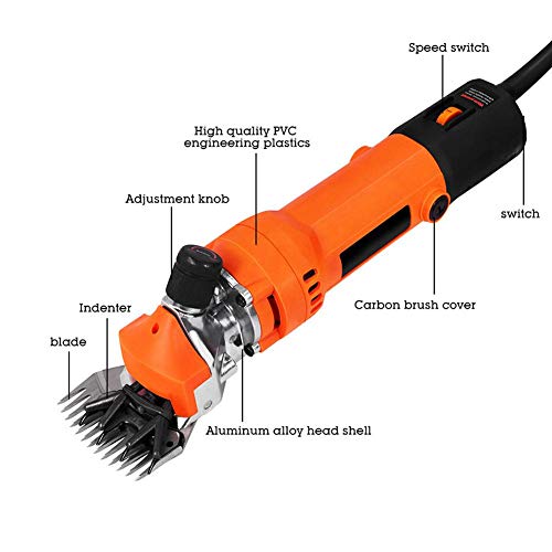 Hilitand Cortadora de esquila el¨¦ctrica port¨¢til para ovejas, Cabras, Alpacas de ovejas y Animales Grandes de Capa Gruesa (16A, 4.8mm) 230V