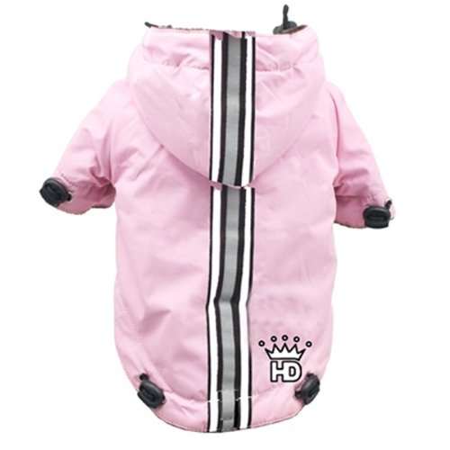 Hip Doggie HD de 5prpk de BDL puppagonia Perro Rain Parka – Chubasquero, BDL, Color Rosa