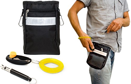 Home Tools.EU® – Entrenamiento de Perros Set, escuela de educación, perros, Clicker, silbato de perros, cinturón de funda para Forro, Fuga erli, bolsa de inodoros, 4 piezas)