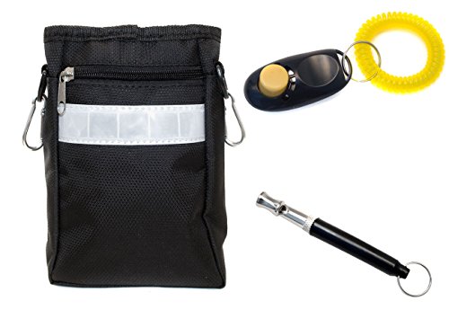 Home Tools.EU® – Entrenamiento de Perros Set, escuela de educación, perros, Clicker, silbato de perros, cinturón de funda para Forro, Fuga erli, bolsa de inodoros, 4 piezas)