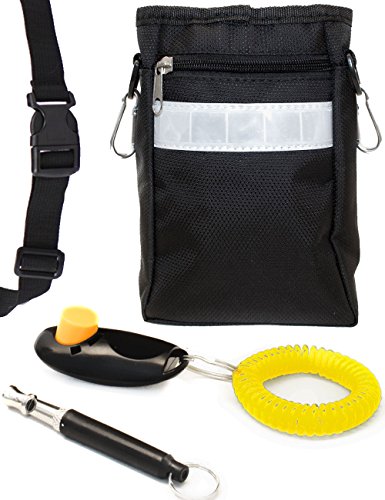 Home Tools.EU® – Entrenamiento de Perros Set, escuela de educación, perros, Clicker, silbato de perros, cinturón de funda para Forro, Fuga erli, bolsa de inodoros, 4 piezas)