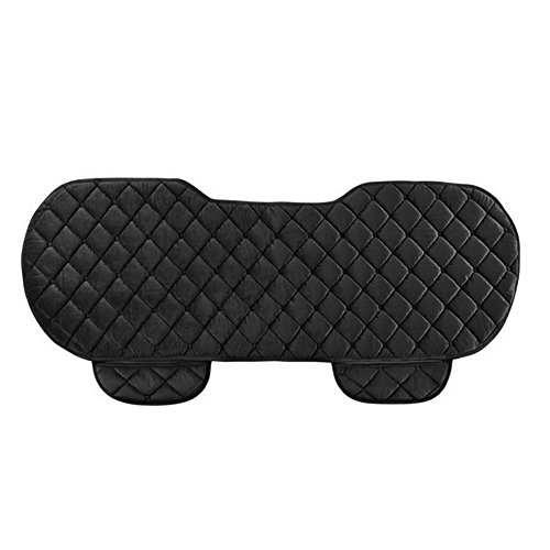 HOMYY Universal Coche Asiento Trasero Protección Interior Cojín Almohadilla Tapete Rasguño Prueba Antideslizante Afelpado Funda de Transpirable Banco para Coches, Mascota, Hogar Largo Sofa - Negro