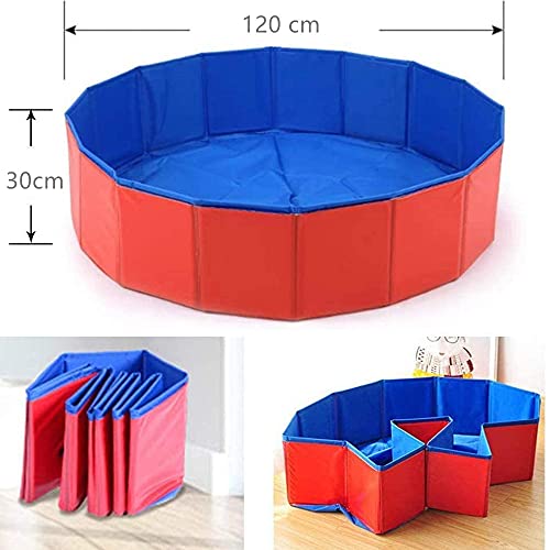 Hoom Piscina Plegable para Perros Gatos Bañera Portátil para Mascotas Plegable PVC Antideslizante y Resistente al Desgaste (A80*30CM)