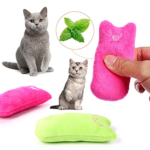 HORYDIA Juguete Catnip para Gatos Interactivo Almohada Gato de Peluche para Todos los Gatos y Gatitos Juguete Masticable para Gatos de Interior.