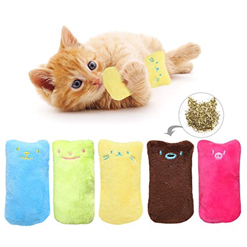 HORYDIA Juguete Catnip para Gatos Interactivo Almohada Gato de Peluche para Todos los Gatos y Gatitos Juguete Masticable para Gatos de Interior.