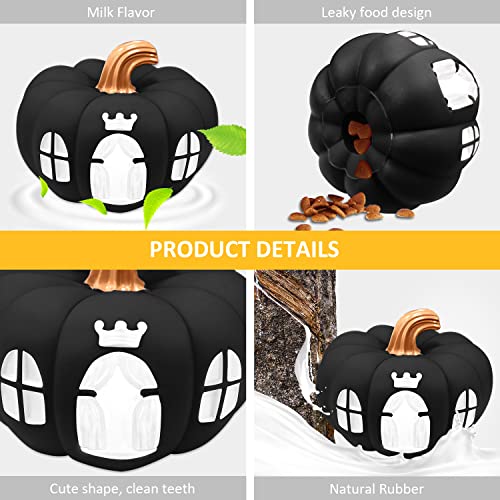 HORYDIA Juguetes para Perros Grandes de Caucho Natural Juguetes para Masticar Perros Indestructibles Juguete para Pelota Perro - Coche de Calabaza. (Negro, Cortinas Blancas)