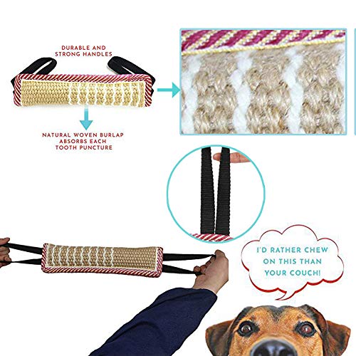 HORYDIA Mordedor Perro , Juguetes para morder para Perros - 32 cm Dummy con Dos Asas - Resistente y Duradero Juguetes para Perros de Entrenamiento.