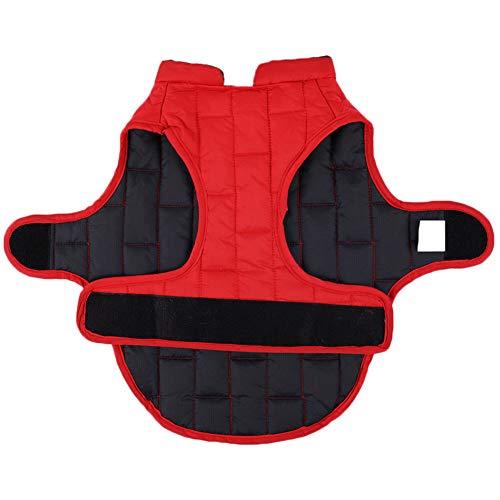 HotYou Abrigo para Perros Chaqueta para Invierno Doble Cara Resistente Al Agua Cortavientos Chaqueta para Perros Chaqueta Cálida Y Reversible,Rojo,S: Busto (36-50CM)