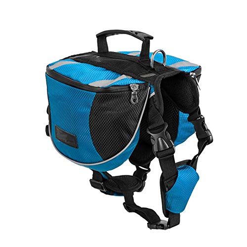 HPNESS Mochila para arnés para Perros con Bolsillos Laterales para Perros Grandes/medianos con Circunferencia del Cuello de 20.5"-25.5" y Circunferencia del Pecho de 27.5"-36.5"