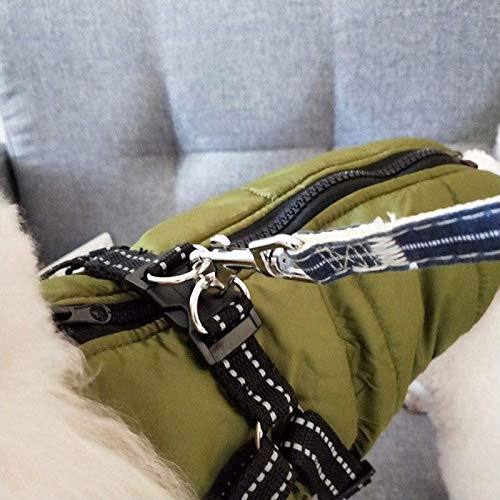 Huachaoxiang Chaqueta del Perro Mascota Chaleco De Dos Pies, Impermeable Gruesa Lana Abrigo para El Gato Cachorro Fría del Invierno Ropa De Clima De La Calidad del Medio Ambiente,Verde,XXL