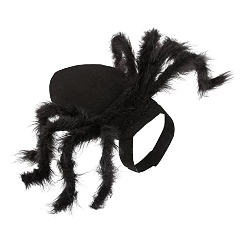 Huachaoxiang Ropa De Mascotas, Traje De Mascota De La Araña Cosplay para El Perro De Gato, rol De Murciélago De Araña Jugando Ropa De Vestir para Fiesta De Navidad De Fiesta,Negro,S