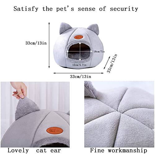 huahuajia Cama Gato Caseta Perro Interior De Lujo Cama del Perro Espacio para la Cama Mascota Cueva Pequeño Gato Cama Interior Casa de Mascotas