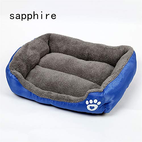 huahuajia Cama Perro pequeño Cama Perro Mediano Cueva de Gato Perro de la Comodidad de la Cama Caliente Cama del Perro Nido Mascota Suave Cama del Perro Royal Blue,33