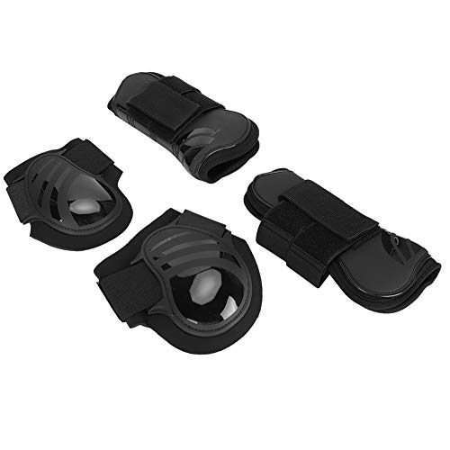 Huairdum Botas de Pata, 2 Pares de Botas de Caballo con Patas Gruesas, Botas de tendón y Fetiche de Caballo de PU, Botas traseras Delanteras de Bota de Caballo para Entrenamiento(B