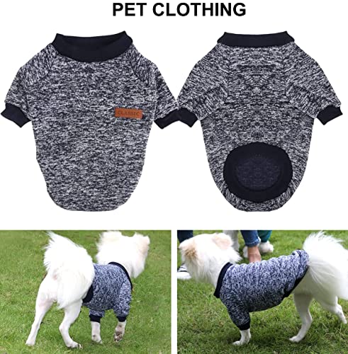 HuaLiSiJi Jersey Perro, Sudadera para Perro Jersey Chihuahua, Jersey para Perros Elástico Suave Cómodo y Cálido para Cachorro y Perros Pequeños (Small, Negro)