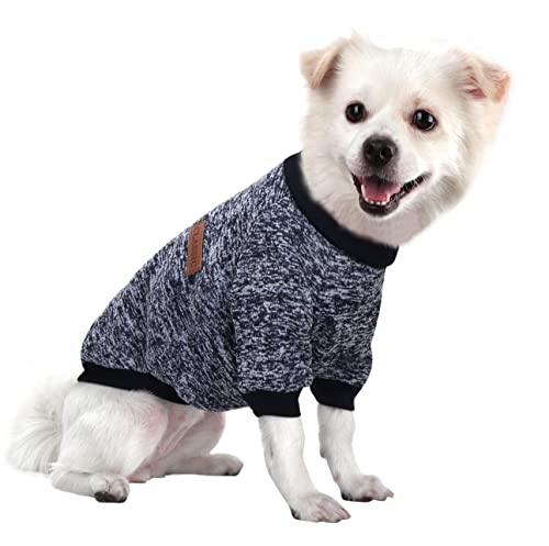 HuaLiSiJi Jersey Perro, Sudadera para Perro Jersey Chihuahua, Jersey para Perros Elástico Suave Cómodo y Cálido para Cachorro y Perros Pequeños (Small, Negro)