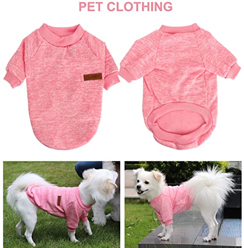 HuaLiSiJi Ropa de Perros de Navidad, Jersey de Perro Rosa Chihuahua Cachorro Ropa Bulldog Jersey Suave, Cómodo y Cálido para Cachorro y Perros Pequeños (Medium, Rosa)