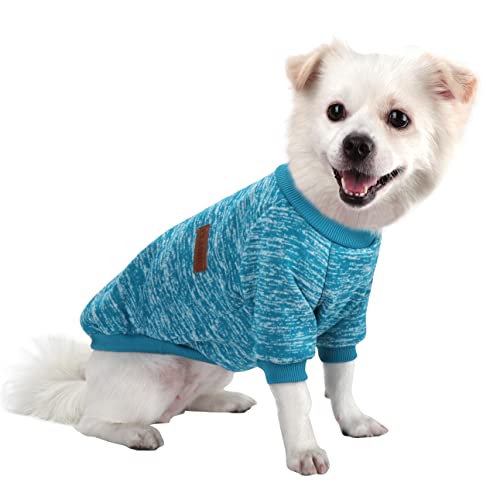 HuaLiSiJi Sueter para Perros, Sudaderas para Perros Elástico Suave Cómodo y Cálido para Cachorro y Perros Pequeños (XX-Large, Azul)