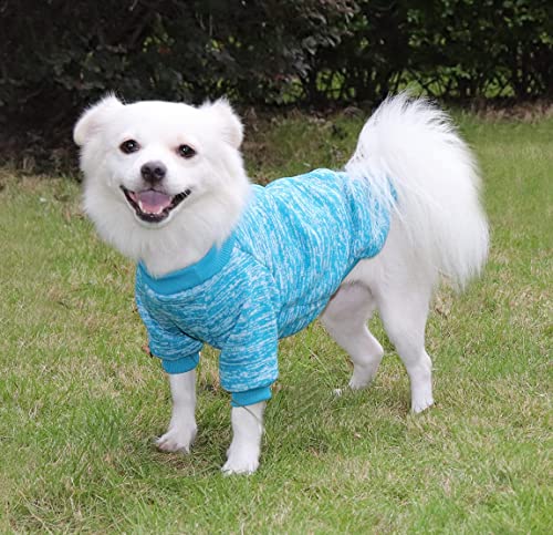 HuaLiSiJi Sueter para Perros, Sudaderas para Perros Elástico Suave Cómodo y Cálido para Cachorro y Perros Pequeños (XX-Large, Azul)