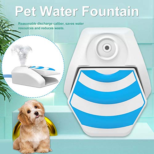 Huante Alimentador AutomáTico de Agua para Perros, Fuente de Agua para Mascotas al Aire Libre, Cachorro, Gato, Perro, Dispensador de Bebida con Pedal