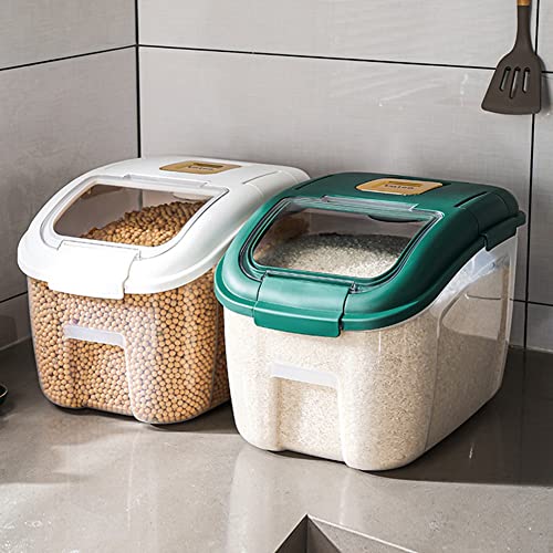 HUBLEVEL Contenedor Cocina 5KG Caja de Arroz una Prueba de Humedad una Prueba de Insectos Tarro Sellado de Grano Almacenamiento en el Hogar Mascota Caja de Tienda de Comida para Perros - B