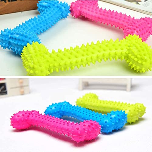 Huesos Perros Masticar,Senteen 4pcs Juguetes Morder Perros Goma Masticador Perros Resistentes Juguete Perros Interactivo Puppy Chew Toys Indestructible para Morder y Masticar Animal Conjuntos Mascota