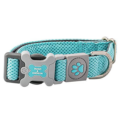 HUGO & HUDSON Collar de Malla para Perro, pequeño, Aguamarina