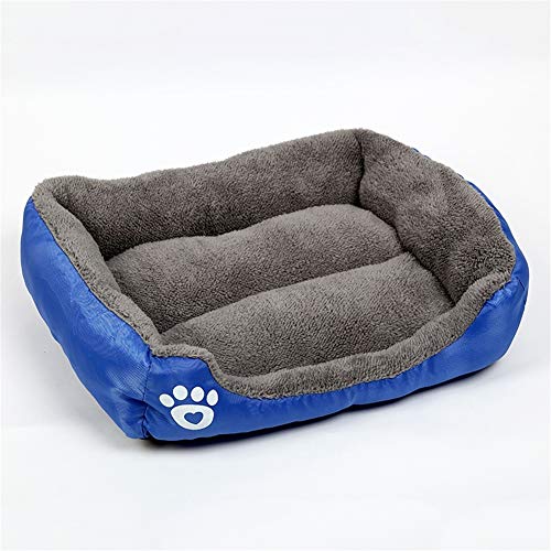 huihuijia Cama Perro Cama para Gatos Esponjoso Gato Cama Cojín del Perro Nido Mascota Cueva de Gato Suave Cama del Perro Caliente Cama del Perro Royal Blue,55