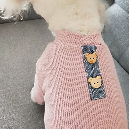 HUIJ Abrigo de suéter para Perros pequeños,Jersey de Punto cálido de Invierno,Ropa para Cachorros,Jersey de algodón Suave a Rayas para Mascotas,Prendas de Punto,Chaqueta para Perros de Chihuahua