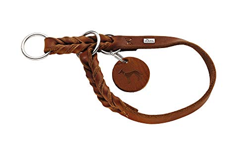 HUNTER Collar de Entrenamiento Solid Education, 65 Suave Cuero de Vaca Genuino, coñac