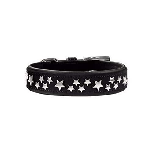 HUNTER Softie Stars Art-Nubuk - Collar de níquel (55 cm), Color Negro y Negro