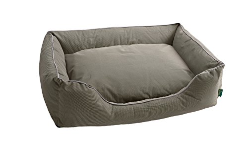 HUNTER Vancouver 61415 - Cama para Perro (tamaño M, 87 x 67 x 24 cm, cojín Interior, 68 x 45 cm, Color Gris y marrón