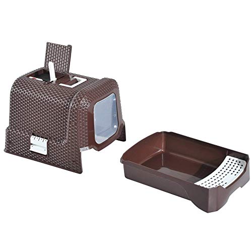 HYFDGV Caja De Arena Cerrada Caja De Arena con Pala Inodoro para Mascotas Apto para Gatos Y Cachorros,White