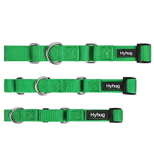 Hyhug Premium actualizado Cuello de Perro Martingale antivaho de Nylon Resistente para Perros Grandes, pequeños, medianos, pequeños y pequeños (Pequeño S, Lime Verde)