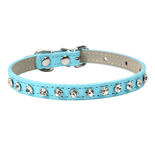 HYMD Collar Perro Rhinestone de Lujo Remaches Cat Collar Cuero Pequeño Perro Collares Perrito Correa del Cuello para Gatitos Venta al por Mayor/Dropshipping