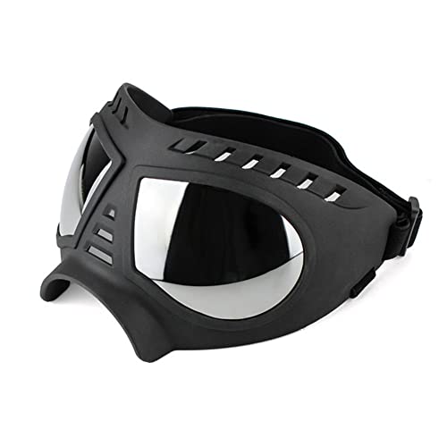 Hyybd Gafas para Perros, a Prueba de Viento, a Prueba de Nieve para Perros de hocico Largo, máscara, con Marco Suave, Correas Ajustables, para Razas Medianas Grandes, conducción al Aire Libre