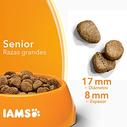 IAMS for Vitality Alimento seco para perros de edad avanzada (más de 7 años) de raza grande con pollo fresco, 12 kg