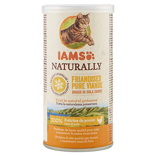 Iams refrigerios para gatos liofilizados, sin granos, paquete de 4X25 g