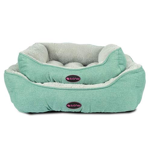 IBAÑEZ Cama Turquesa para Perros Y Gatos Pequeño: 48 x 41 x (alt.) 16 cm