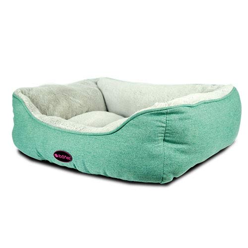 IBAÑEZ Cama Turquesa para Perros Y Gatos Pequeño: 48 x 41 x (alt.) 16 cm