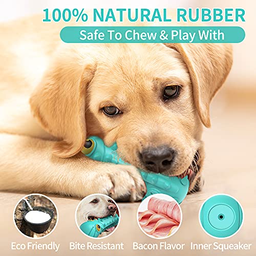 iBigLY Juguetes para Masticar Perros para masticadores agresivos, Juguetes indestructibles para Perros Que chirrían, Juguete para Perros Resistente y Duradero para Entrenar y Limpiar los Dientes