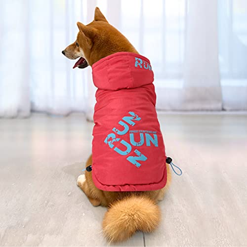 Idepet Abrigo Impermeable para Perros, Chaqueta cálida de Invierno para Mascotas, Chaleco, Algodón para Exteriores, Sudadera con Capucha para Perros, Ropa para Perros pequeños, medianos, Gatos