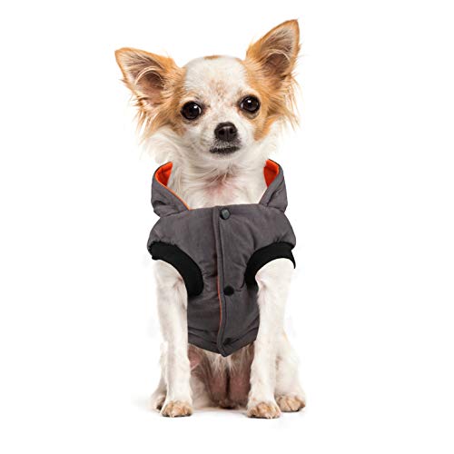 Idepet Abrigo Impermeable para Perros, Chaqueta cálida de Invierno para Mascotas, Chaleco, Algodón para Exteriores, Sudadera con Capucha para Perros, Ropa para Perros pequeños, medianos, Gatos