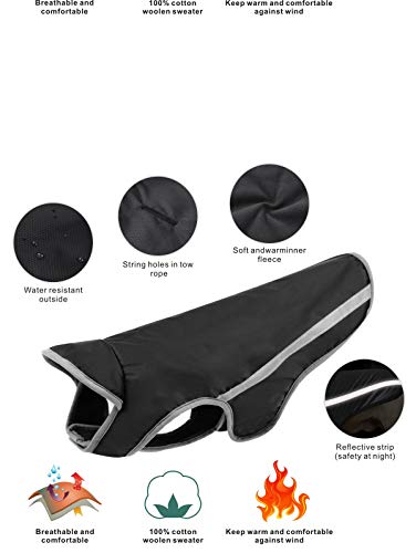 Idepet Abrigo Impermeable para Perros, Chaqueta cálida para Mascotas, Ropa a Prueba de Viento, Chaleco para Perros, Ropa para Mascotas, Traje con Capucha, con Orificio para el arnés