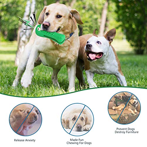 Idepet Juguetes para Perros, Cepillo de Dientes para Perros no tóxico Juguete para Masticar Juguetes interactivos Juego de Entrenamiento IQ Juguete Cuidado Dental Limpieza de Dientes (Verde)